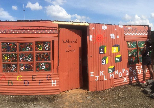 Exterior of a day care in South Africa