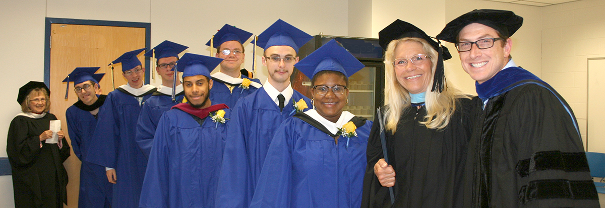 Students and faculty at the CLSC program graduation.