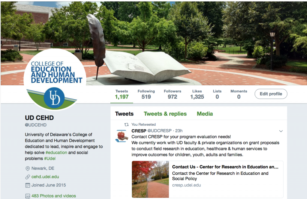 Twitter homepage