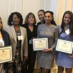 T Leonardo receiving her DE SHRM Scholarship