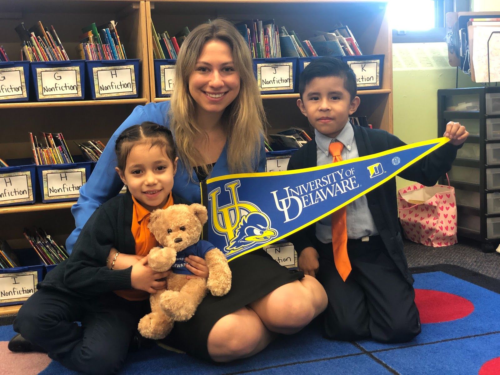 Cori Breindel (‘17) with her scholars at Success Academy Harlem 2