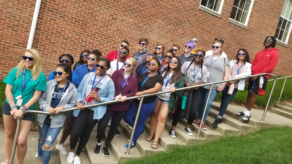 Teachers of Tomorrow students gather on UD’s campus.