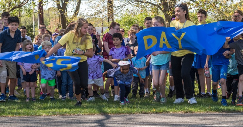 students, staff and faculty in UD’s College of Education and Human Development helped organize ACES Day, which stands for All Children Exercise Simultaneously