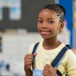 Black girl in classroom