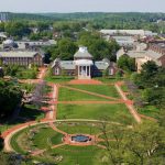 Aerial view of the University of Delaware campus