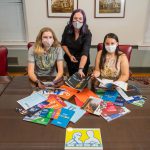 During National Hispanic Heritage Month, students Amanda Reed (left) and Lucia Pastor (right) work alongside Prof. Meghan Dabkowski to launch LASER, an organization whose mission is to create a critical mass of Hispanic/Latinx students on UD’s campus.