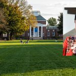 Janine de Novais headshot and photo of the University of Delaware campus