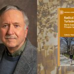 Robert Hampel headshot next to the cover of his new book