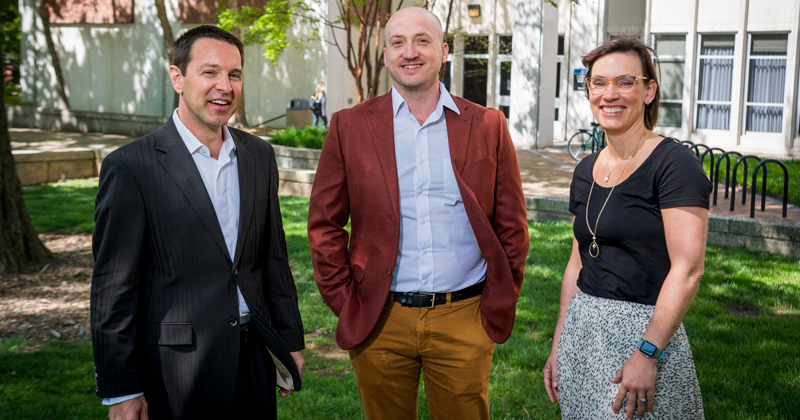 UD College of Education and Human Development faculty (from left to right) Henry May, Kenneth Shores and Elizabeth Farley-Ripple