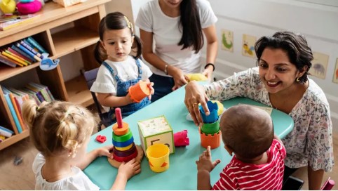 Children's playhouse in the Early Learning Center