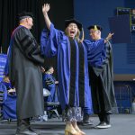 The 2023 University of Delaware Doctoral Hooding Ceremony was held on May 25 at the Bob Carpenter Center. The Hooding Ceremony recognizes students who have achieved the highest academic degree — the doctorate — it is often a moment of great joy.