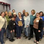 The Lab School staff receives their award from board members of the Delaware Association for Environmental Education (DAEE) at the DAEE annual conference on Feb. 24, 2024.