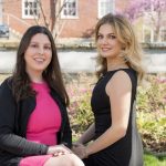 2025 Warner and Taylor award recipients: Warner Winner - Isabella G. Haigney, AS25 (pink dress) Taylor Winner - Grace A. Mahony, AS 25 (black dress)