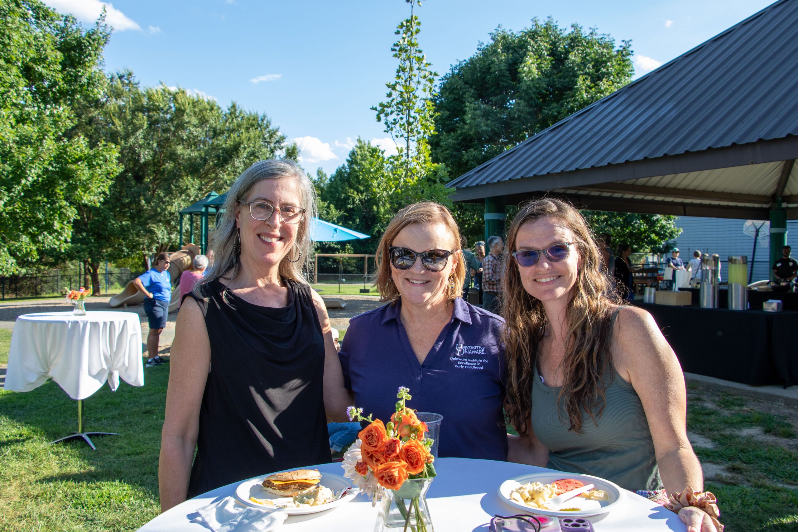CEHD faculty and staff enjoy a college-wide barbeque in August 2025.