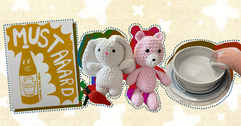 Students relax and recharge with a variety of registered student organizations dedicated to hand crafts and arts.