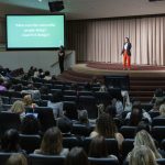 Julia Korn, founder of the Women’s Leadership Accelerator, delivers the keynote address at the eighth annual Women Leading Delaware Education Conference.