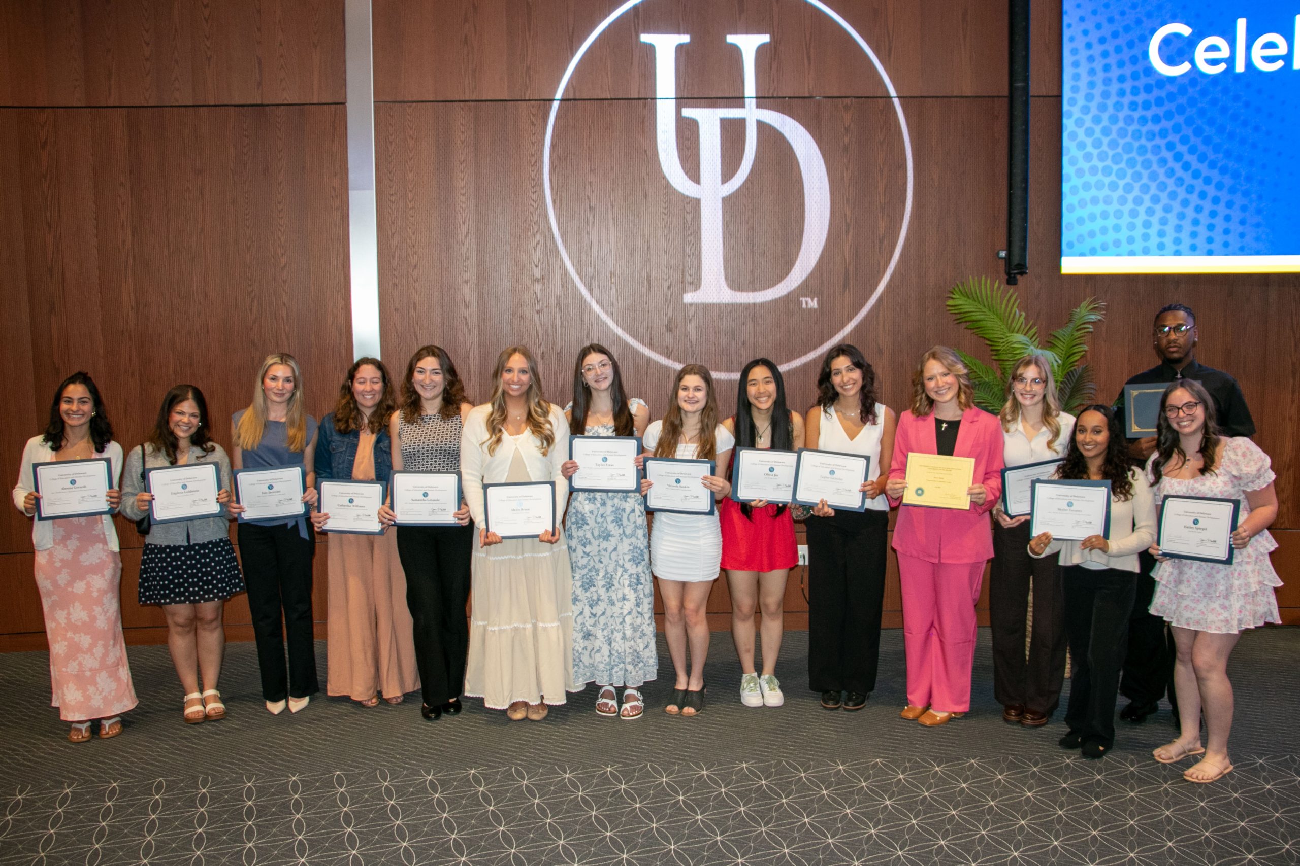 Undergraduate and graduate Celebration of Excellence award recipients in CEHD’s Department of Human Development and Family Sciences.