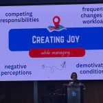 Professor Elizabeth Soslau gives a keynote address to 120 members of the Mid-Atlantic Teaching Faculty Alliance at its annual conference, hosted on UD’s STAR campus in June 2026.
