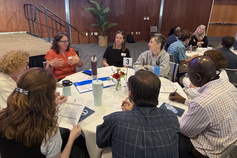 Participants at the retreat enjoyed roundtable discussions and camaraderie at the third annual “Off the Tenure Track Retreat.”