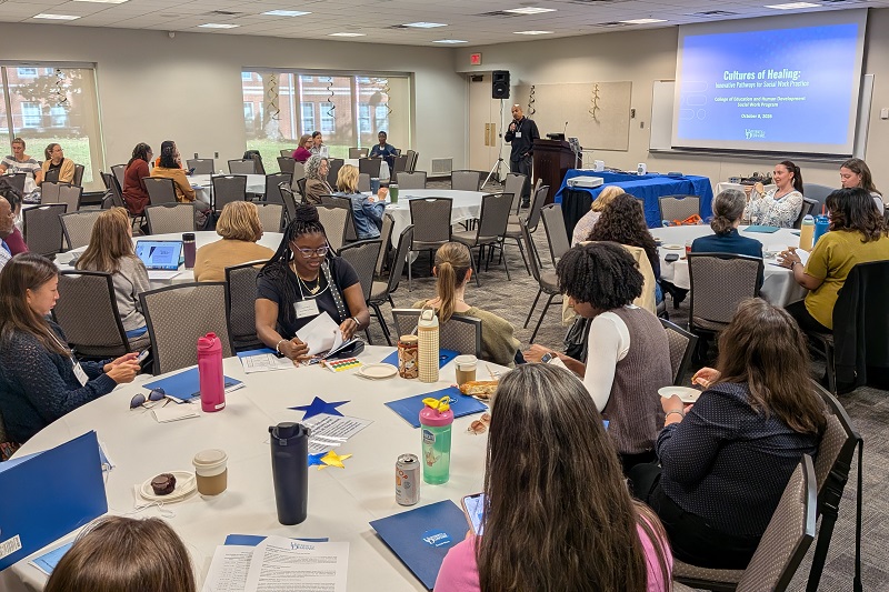 Raphael Travis, CEHD professor and director of the MSW program, introduces the program for “Cultures of Healing: Innovative Pathways for Social Work Practice” in October 2026.